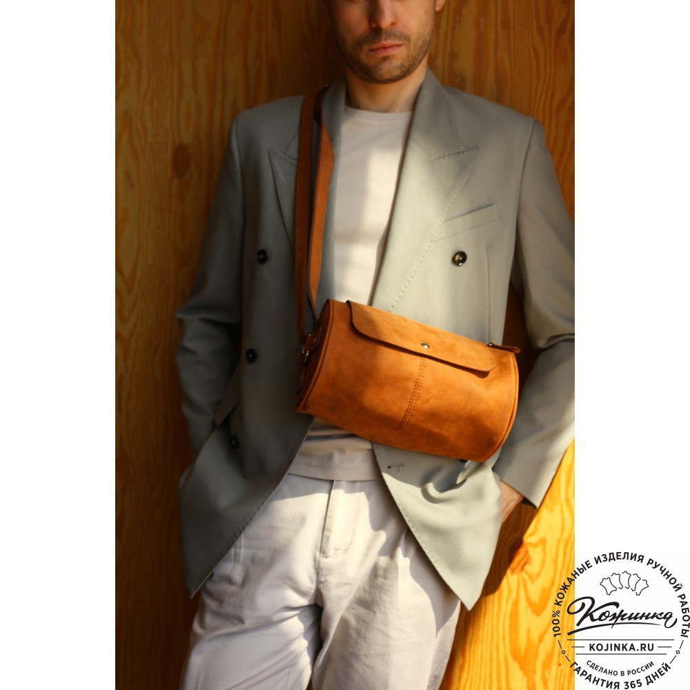 Кожаная сумка "Джерри" (коричневый крейзи)